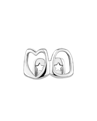 Openwork Heart Grillz with Gold-Plated Wholesale