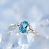 Oval Blue Aquamarine Ring 1