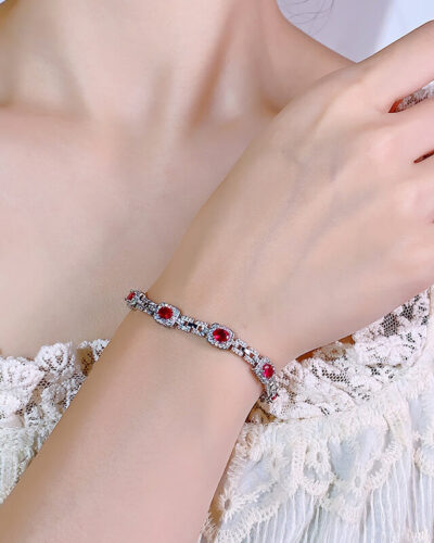 Oval Gemstone Birthstone Tennis Bracelet 5