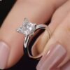 PT950 Platinum Square Lab Diamond Ring IGI Certificate