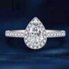 Pear Cut 1 Carat Lab Grown Diamond Ring for Her