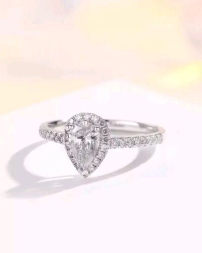 Pear Cut 1 Carat Lab Grown Diamond Ring for Her