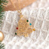Personalized Family Christmas Tree Necklace 4