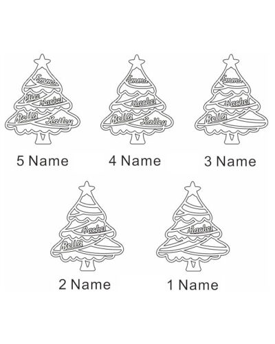 Personalized Family Christmas Tree Necklace 5