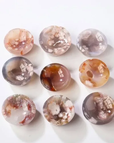 Pink Cherry Blossom Agate Crystal Carvings Wholesale