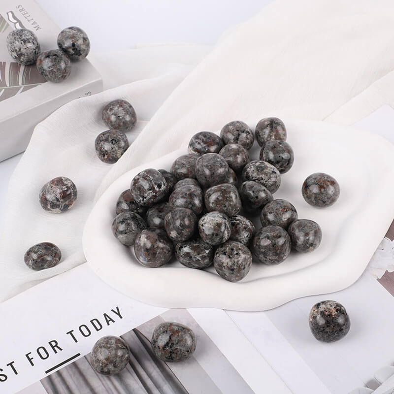 Polished Yooperlite Flame Stone Tumbles Bulk