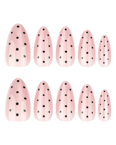 Polka Dot Cat Eye Nails Design Medium Length - immagine 5