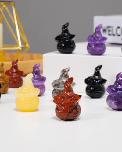 Premium Crystal Pumpkin Carving Skull Halloween Decor