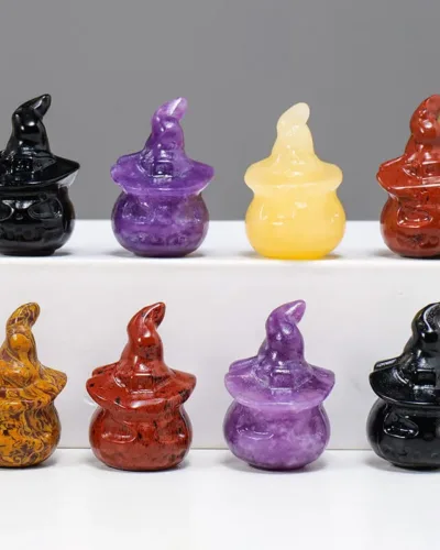 Premium Crystal Pumpkin Carving Skull Halloween Decor