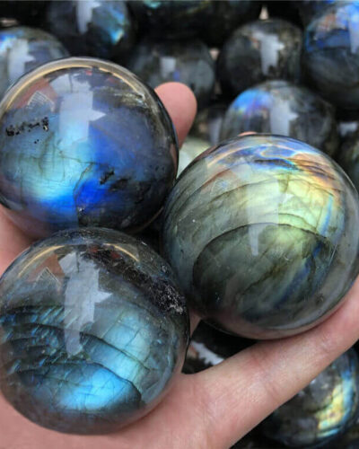 Premium Semi-Precious Labradorite Crystal Sphere Bulk
