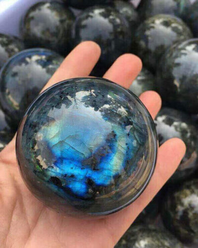 Premium Semi-Precious Labradorite Crystal Sphere Bulk