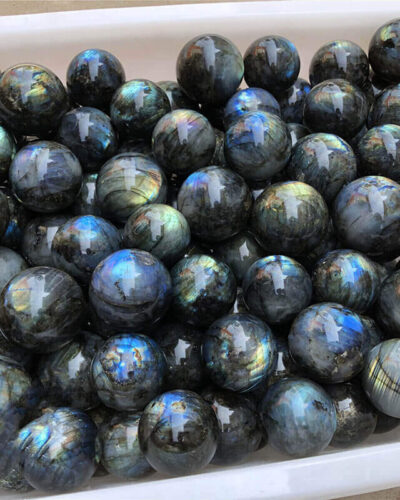 Premium Semi-Precious Labradorite Crystal Sphere Bulk