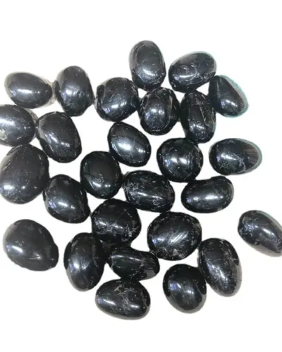 Pure Irregular Black Tourmaline Polished Stones