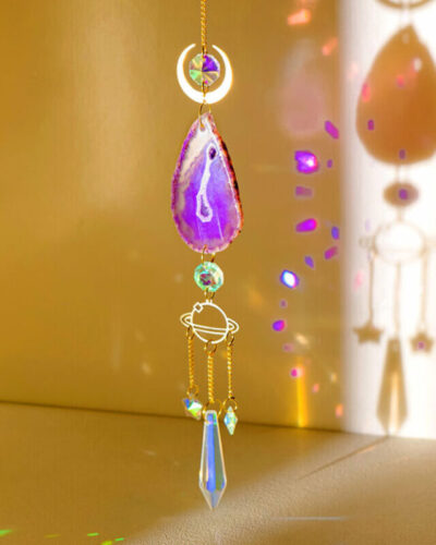 Vintage Natural Agate Slice Necklace Pendants Wholesale