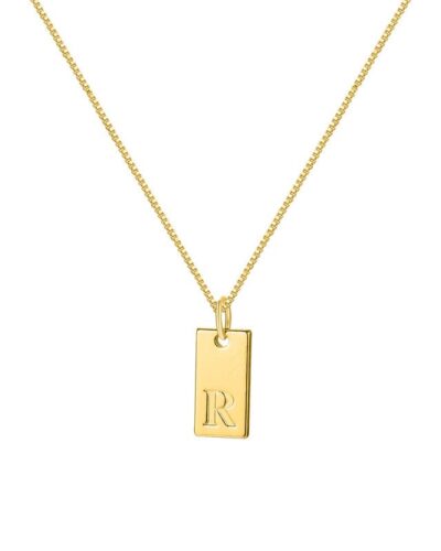Simple Gold Letter Necklace A-Z Pendant Wholesale