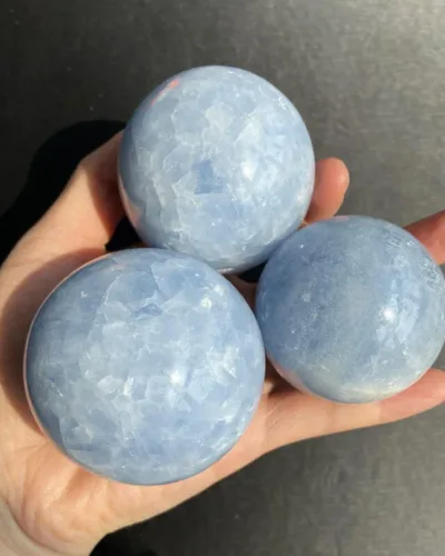 Real Blue Calcite Healing Large Crystal Ball for Sale