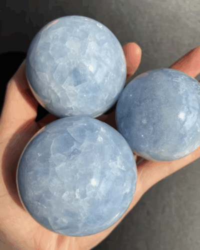Real Blue Calcite Healing Large Crystal Ball for Sale