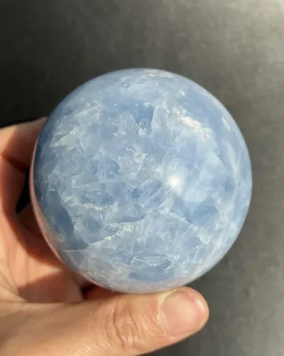 Real Blue Calcite Healing Large Crystal Ball for Sale