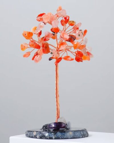 Simple Crystal Tree of Life and Chakras Agate Base Wholesale