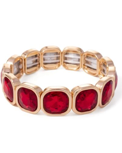 Colorful Elastic Cubic Diamond Bangle Bracelet