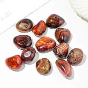 Red Silk Agate Sardonyx Tumbled Stones Polished