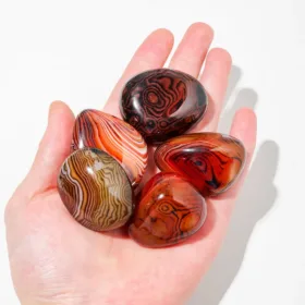 Red Silk Agate Sardonyx Tumbled Stones Polished