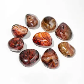 Red Silk Agate Sardonyx Tumbled Stones Polished