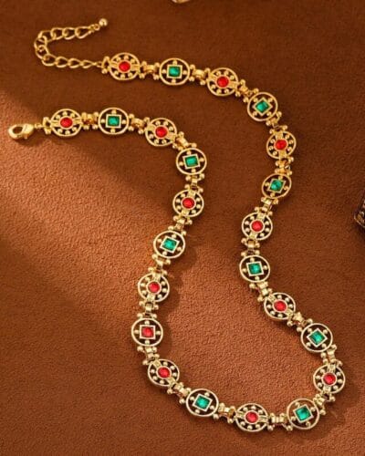 Retro Delicate Large Gold Cross Necklace for Women