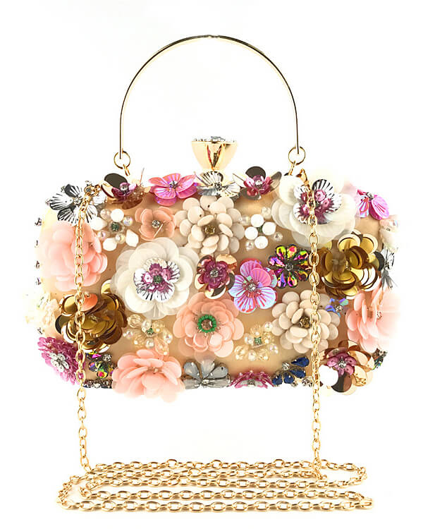 Rhinestone Floral Elegance Handbags For Evening Female Clutch Purse - Afbeelding 10