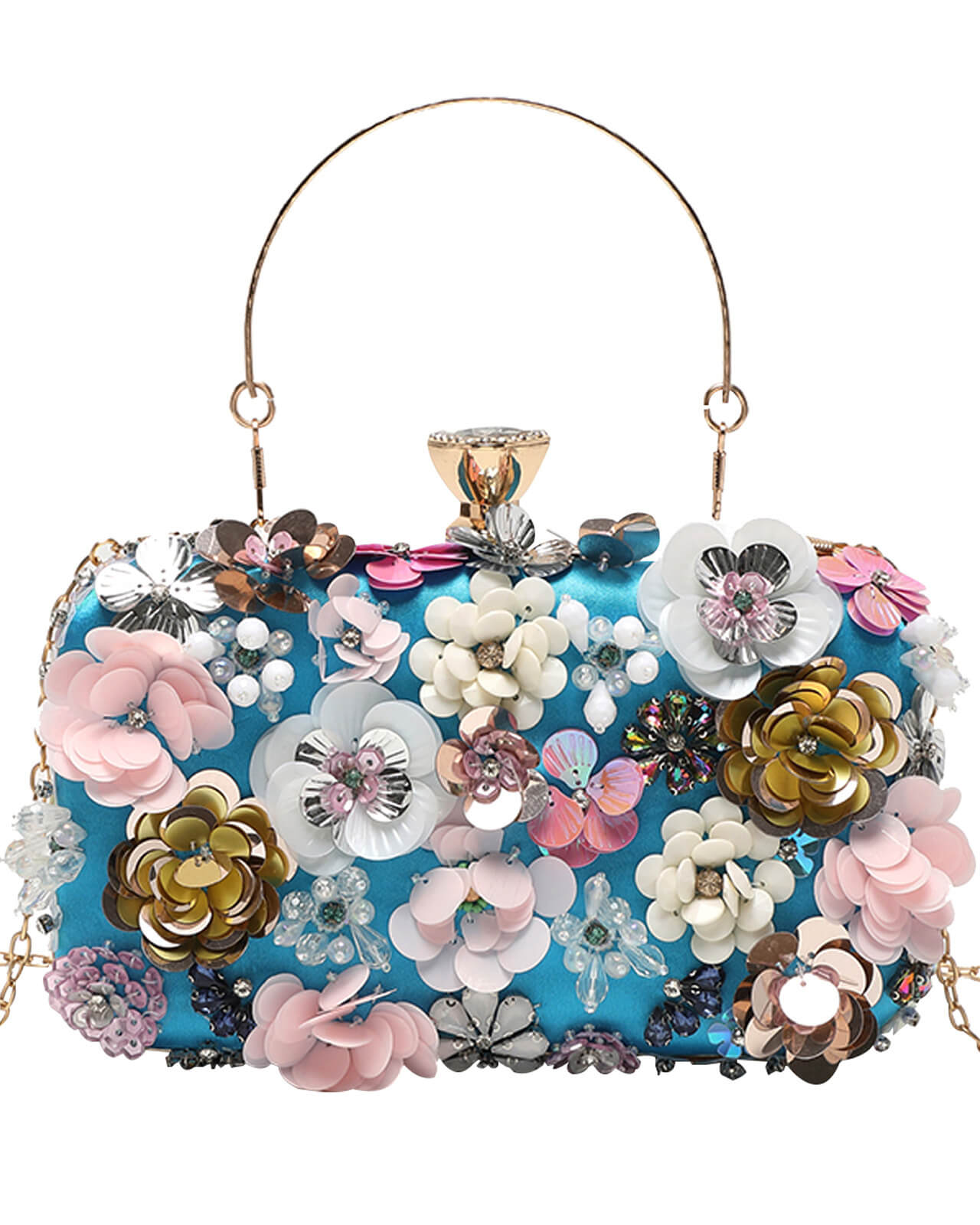 Rhinestone Floral Elegance Handbags For Evening Female Clutch Purse - Afbeelding 14