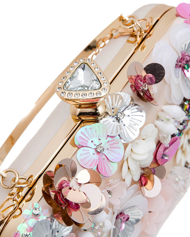 Rhinestone Floral Elegance Handbags For Evening Female Clutch Purse - Afbeelding 6