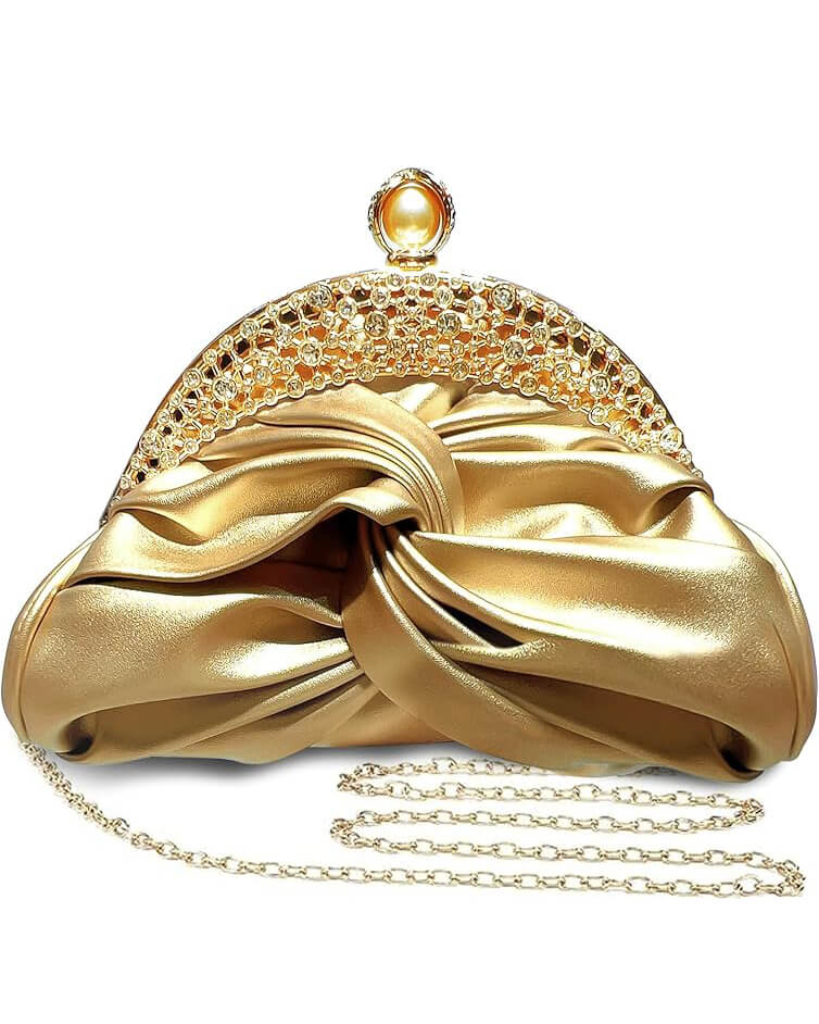 Rhinestone Soft Leather Evening Clutch Wedding Purses Handbag - Afbeelding 6