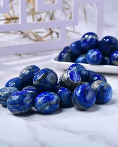 Round Blue Lapis Lazuli Tumbling Stones Bulk 0.1Kg