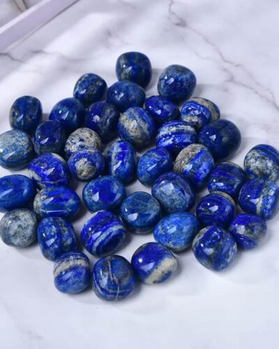 Round Blue Lapis Lazuli Tumbling Stones Bulk 0.1Kg