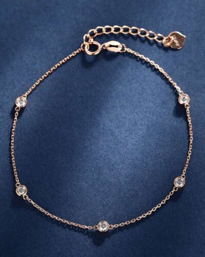 Round Lab Diamond Bracelet with 18K Gold