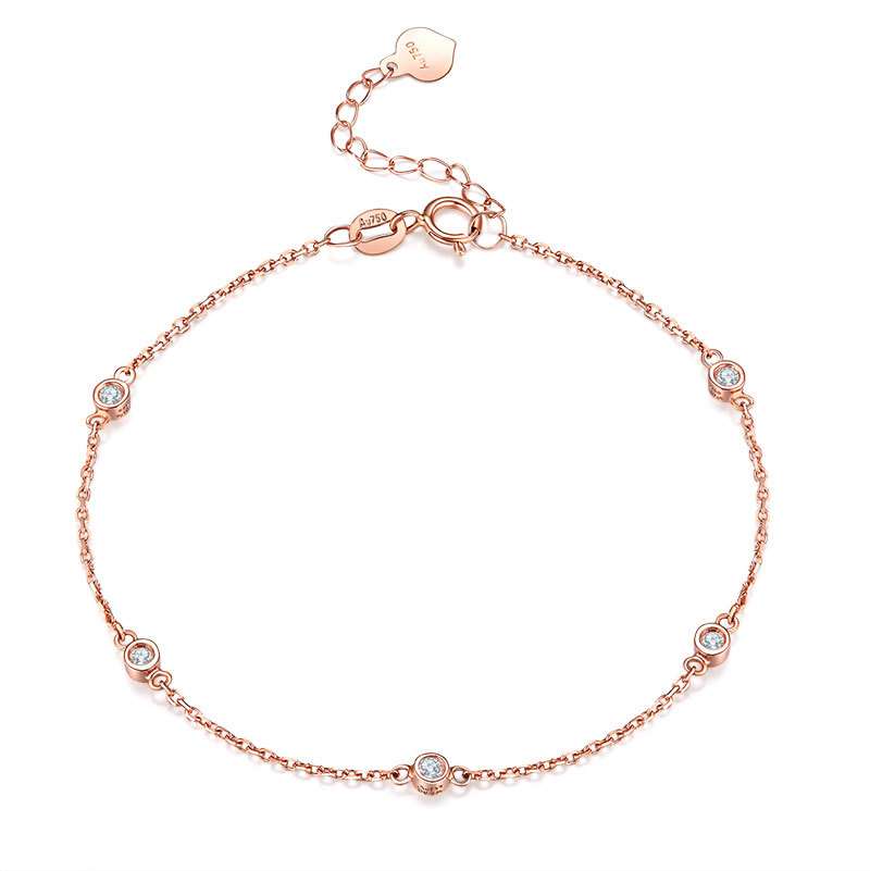 Round Lab Diamond Bracelet with 18K Gold - Kuva 5