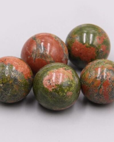 Round Natural Green Unakite Gemstone Balls