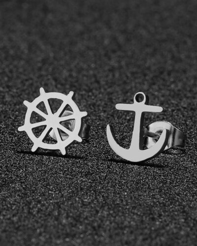 Rudder and Anchor Stainless Steel Earring Wholesale