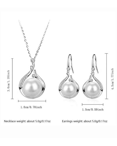 S999 Freshwater Pearl Drop Necklace Dangle Earrings 5