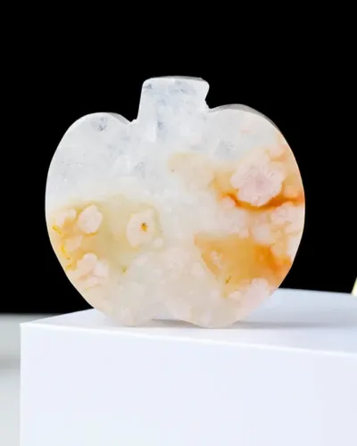 Pure Red Agate Carving Apple Geode Gemstones