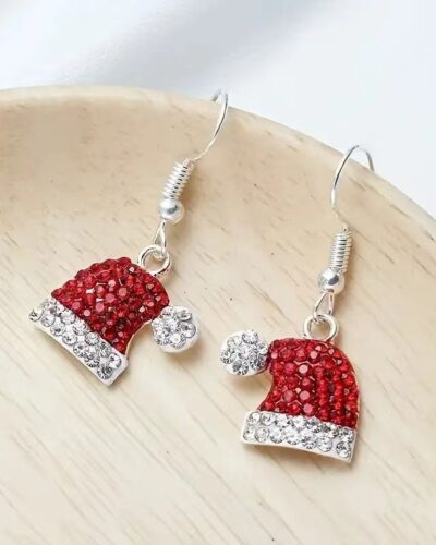 Santa Hat Cute Women Earring Wholesale