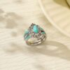 Set of 3 Turquoise Womens Vintage Rings