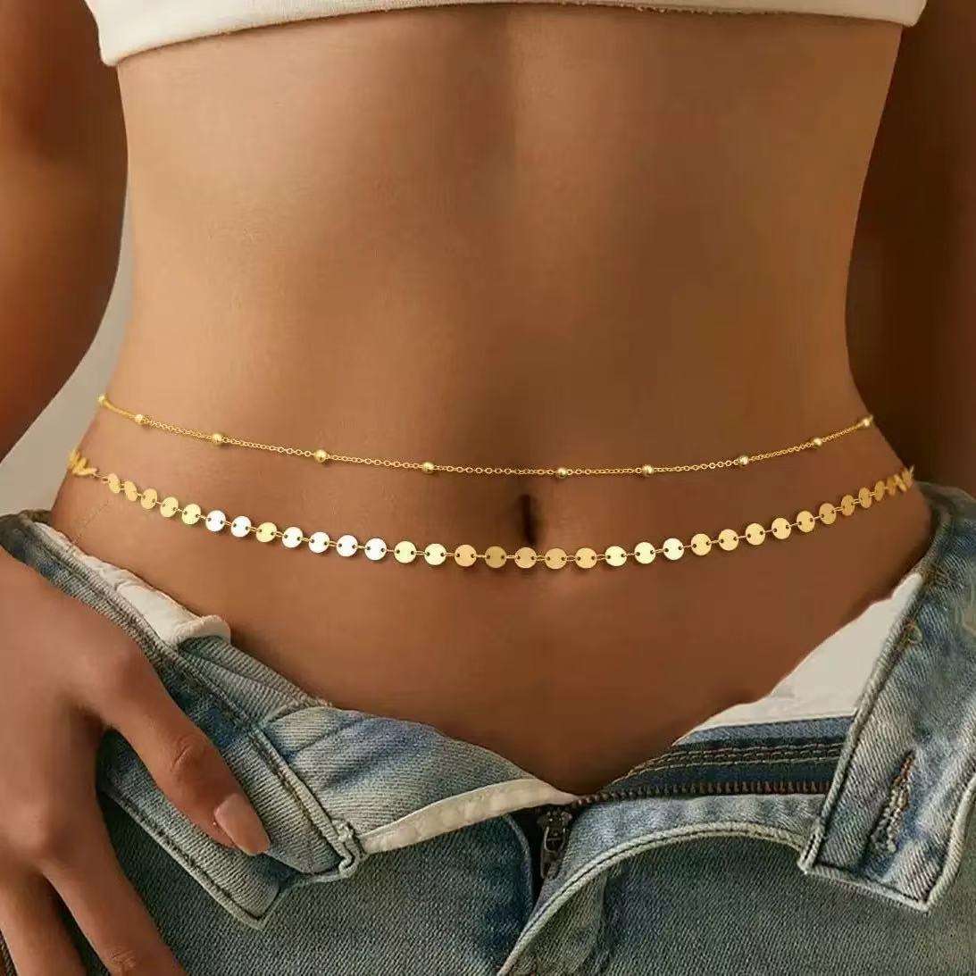 Sexy Double-Layer Adjustable Waist Chain for Ladies