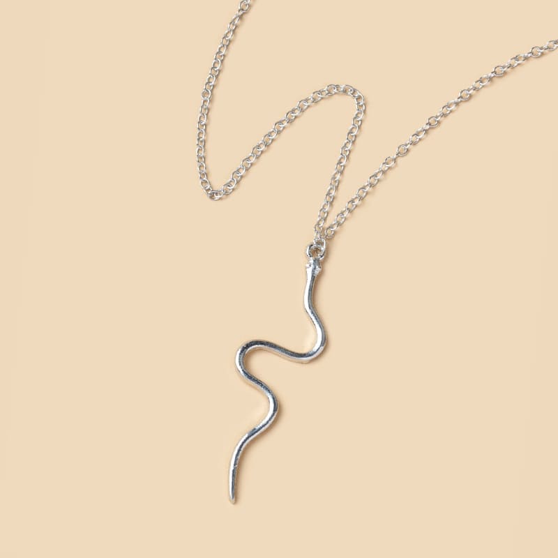 Minimalist Vintage Snake Lariat Necklace for Ladies