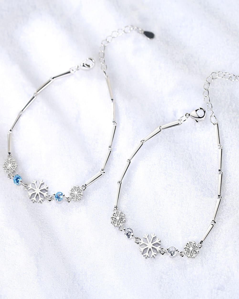 Silver Snowflake Christmas Wish Bracelet Gift for Her