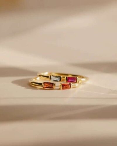 Simple Copper Mothers Ring 2 Stones Wholesale