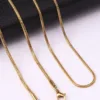 Simple Stainless Steel Snake Chain 18K Gold Plated Wholesale