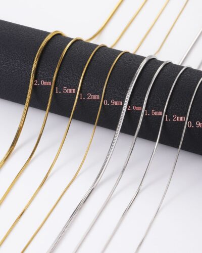 Simple Stainless Steel Snake Chain 18K Gold Plated Wholesale