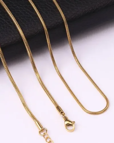 Simple Stainless Steel Snake Chain 18K Gold Plated Wholesale