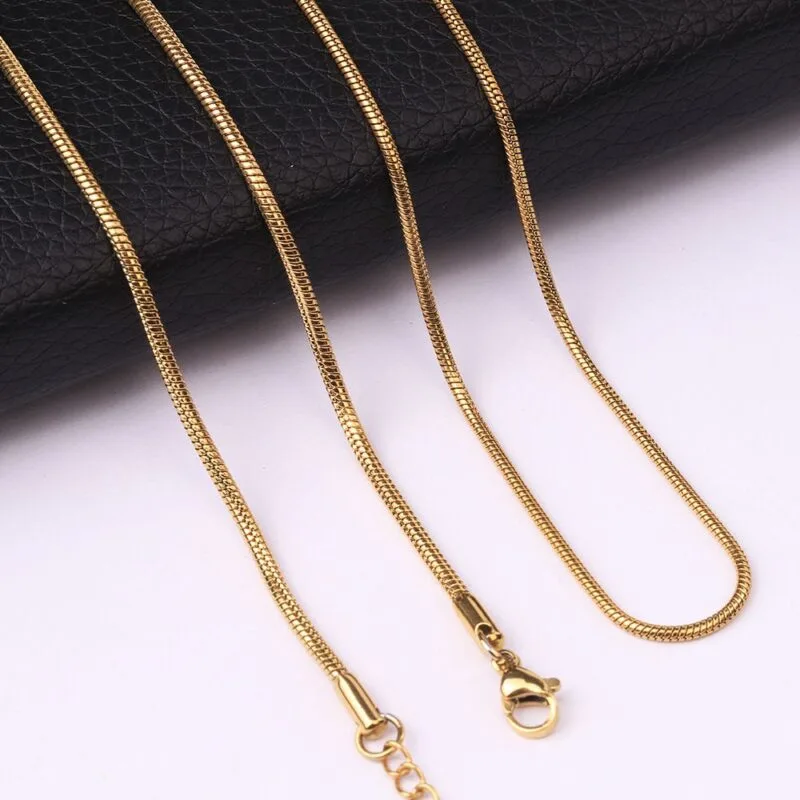Simple Stainless Steel Snake Chain 18K Gold Plated Wholesale 2